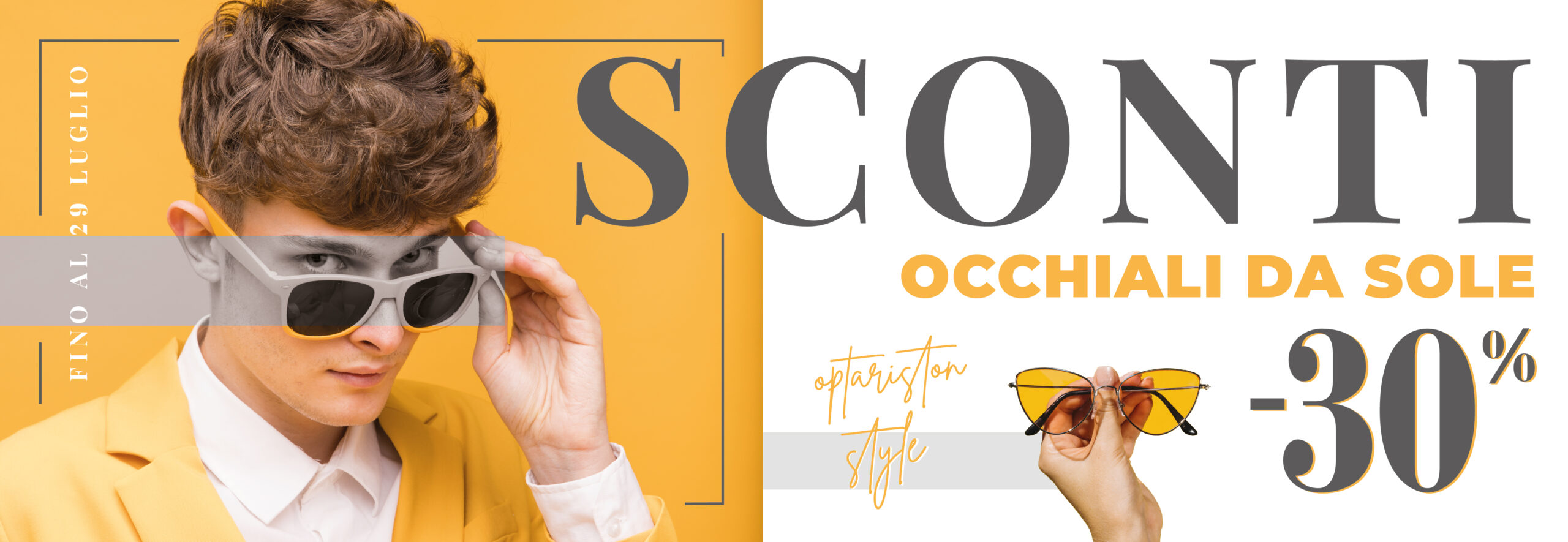 Saldi estivi optariston! 30% di sconto su tutti gli occhiali da sole!