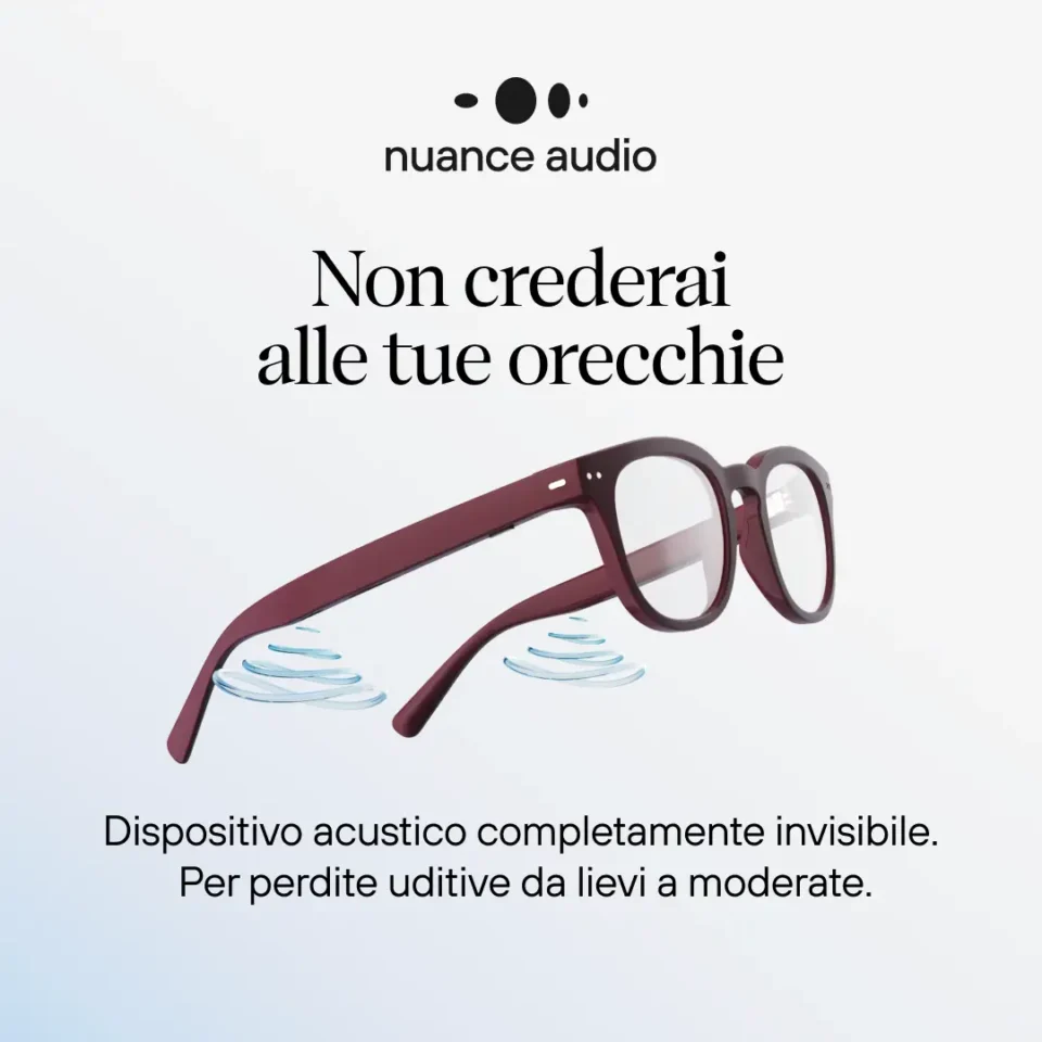 Occhiali Nuance Audio per sentire meglio